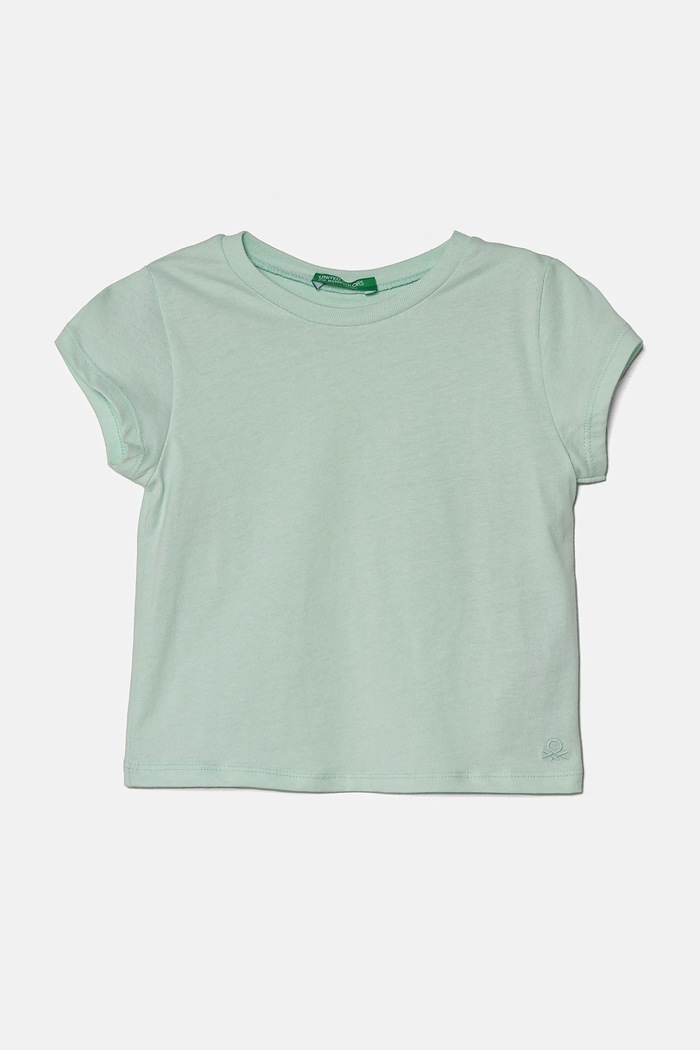 Detské bavlnené tričko United Colors of Benetton bavlna zelená 3I1XG106Y.P.SEASONAL