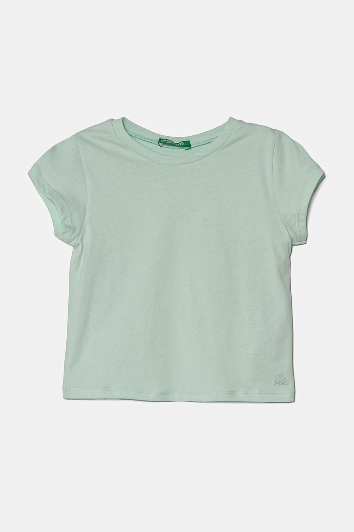 Detské bavlnené tričko United Colors of Benetton bavlna zelená 3I1XG106Y.P.SEASONAL