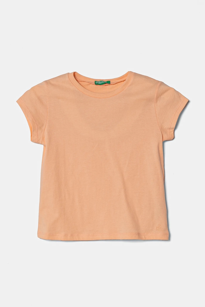 United Colors of Benetton T-shirt bawełniany dziecięcy pomarańczowy 3I1XG106Y.P.SEASONAL