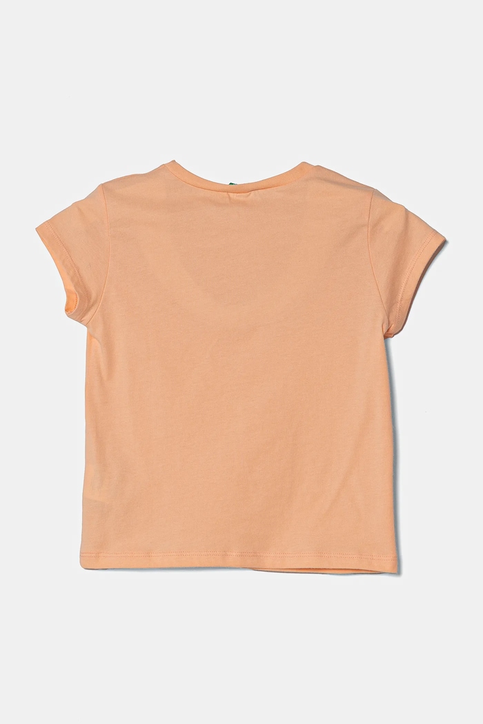 United Colors of Benetton T-shirt bawełniany dziecięcy 3I1XG106Y.P.SEASONAL pomarańczowy SS25