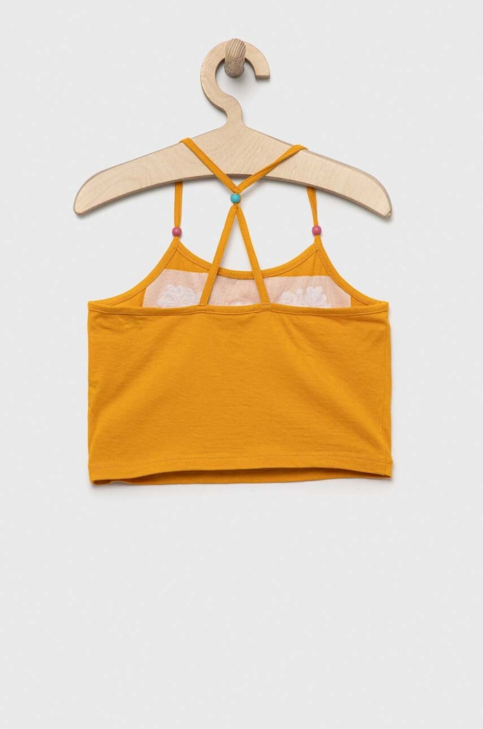 Bombažen top Sisley 3096XH00C.G.SEASONAL oranžna SS23