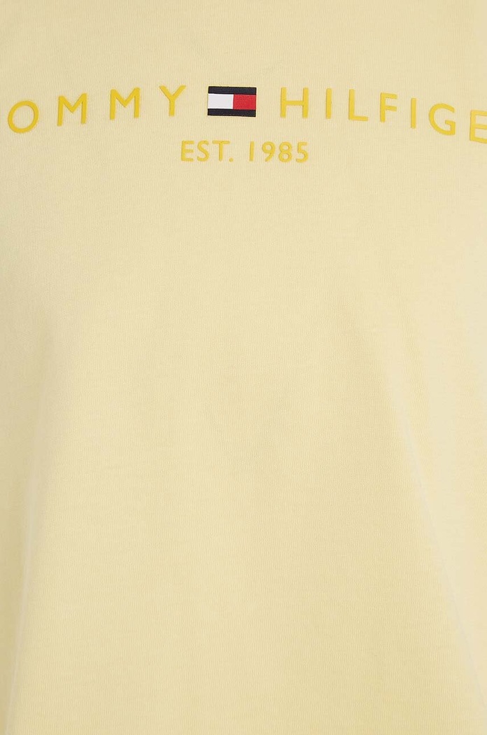 Tommy Hilfiger top bawełniany dziecięcy żółty KG0KG07262.PPYX