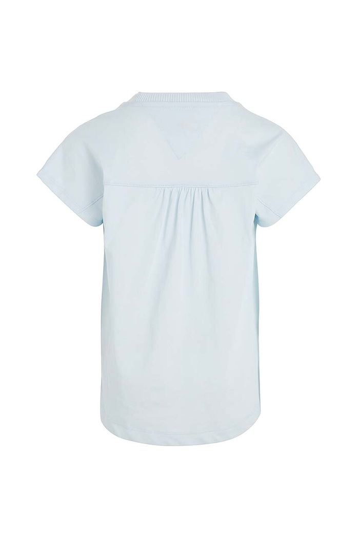 Dziewczynka Tommy Hilfiger t-shirt bawełniany dziecięcy KG0KG07269.PPYX niebieski