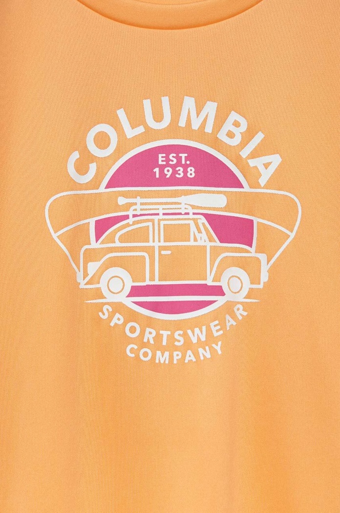 Κοριτσίστικα Παιδικό μπλουζάκι Columbia Mirror Creek Short Sleeve Graphic Shirt 1989701.PPYX πορτοκαλί