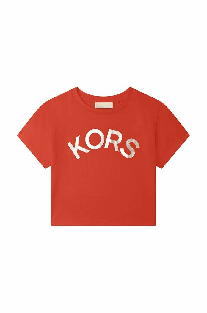 Dětské bavlněné tričko Michael Kors kulatý červená R15163.114.150