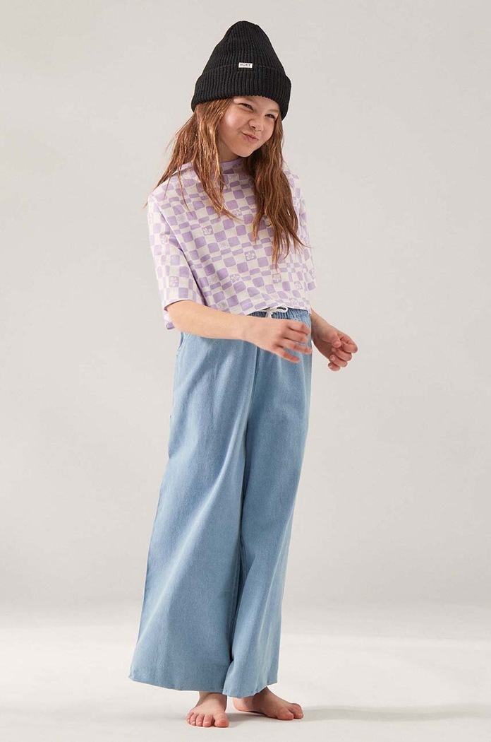 Roxy tricou de bumbac pentru copii violet ERGZT03957