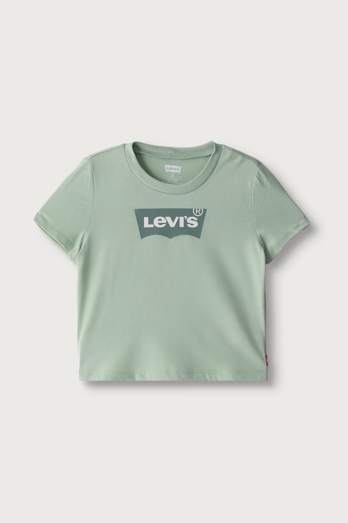 Levi's T-shirt dziecięcy bawełniany z elastanem turkusowy 6E8157