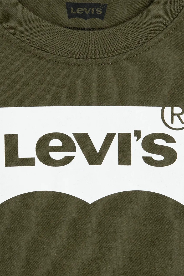 Момче Levi's Тениска за деца от памук BATWING TEE 8E8157 зелен