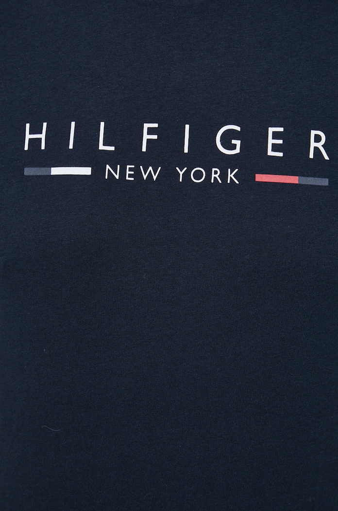 Bavlnené tričko Tommy Hilfiger MW0MW29372.PPYX tmavomodrá