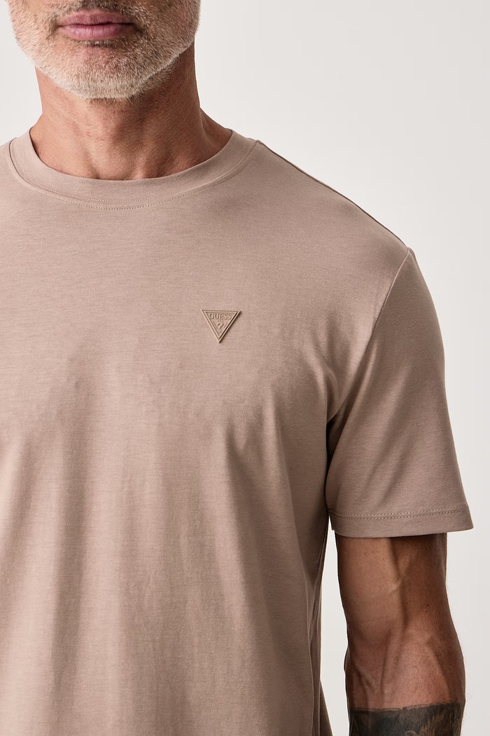 T-shirt męski z bawełną HEDLEY Guess Z2YI12.JR06K beżowy