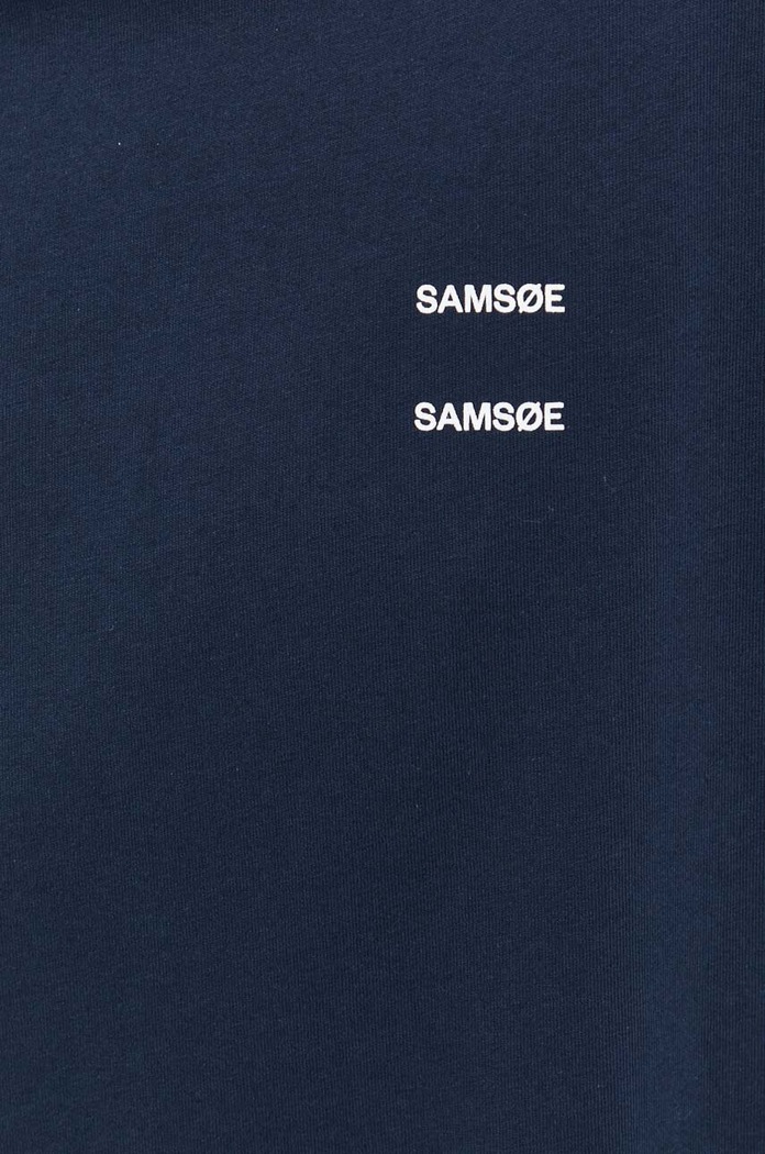 Tricou din bumbac Samsoe Samsoe bleumarin M22300126
