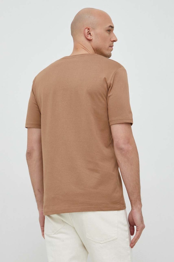 Ρούχα Βαμβακερό μπλουζάκι Marc O'Polo 320201251054 καφέ