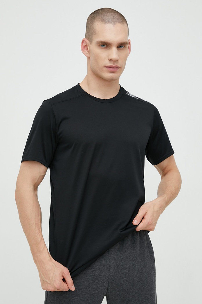 adidas Performance tricou de alergare Designed For Running uni negru HC9836