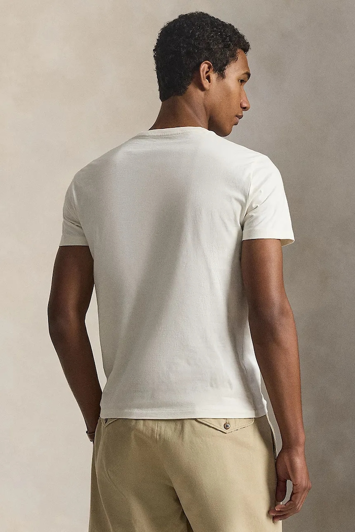 Polo Ralph Lauren tricou basic pentru bărbați din bumbac 710671438 bej SS26