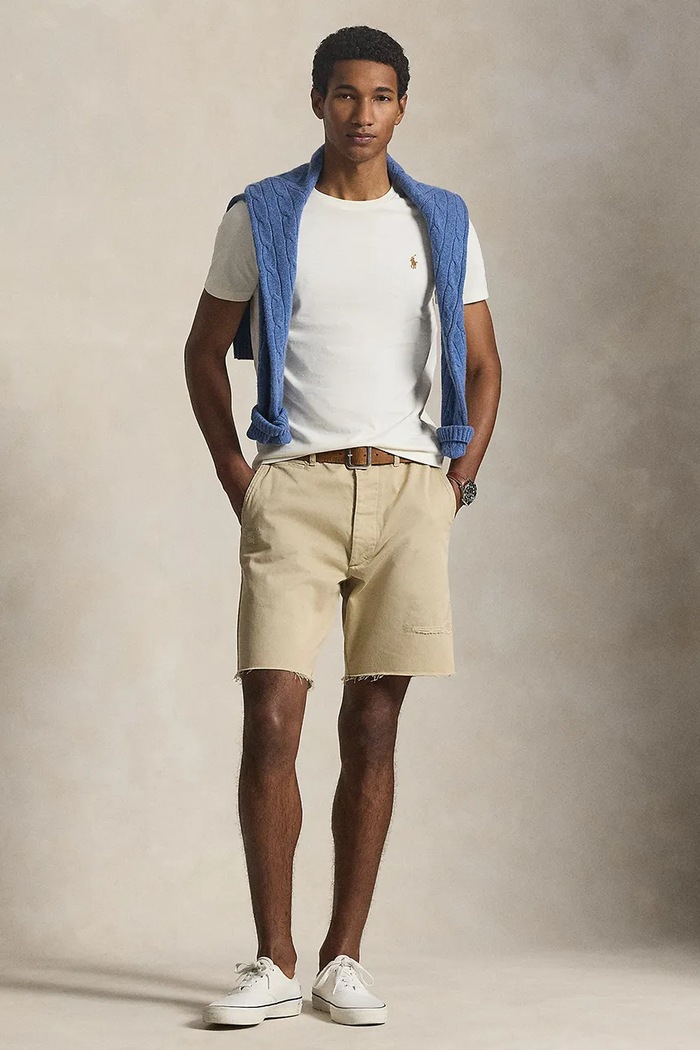 Îmbrăcăminte Polo Ralph Lauren tricou basic pentru bărbați din bumbac 710671438 bej