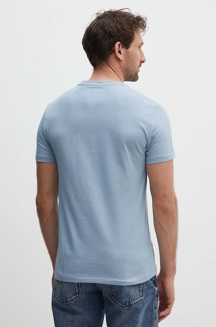 Ρούχα Polo Ralph Lauren t-shirt basic ανδρικό βαμβακερό 710671438 μπλε