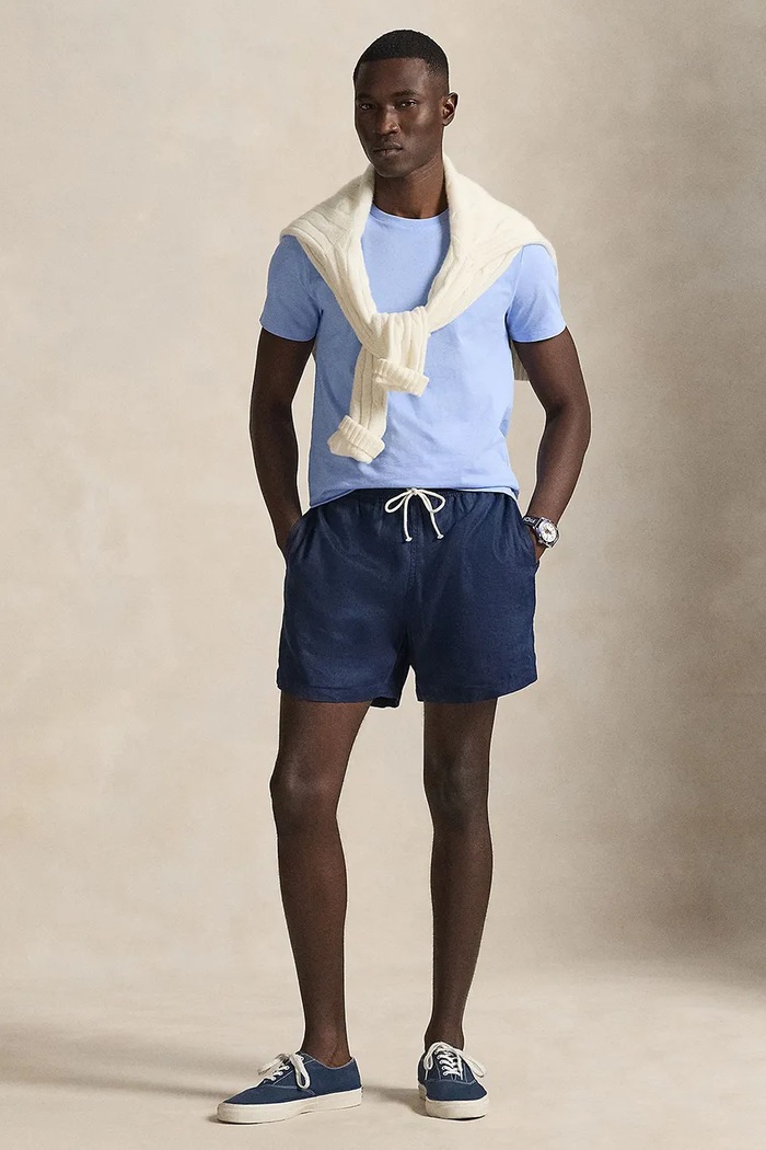 Ρούχα Polo Ralph Lauren t-shirt basic βαμβακερό Ανδρικό 710671438 μπλε