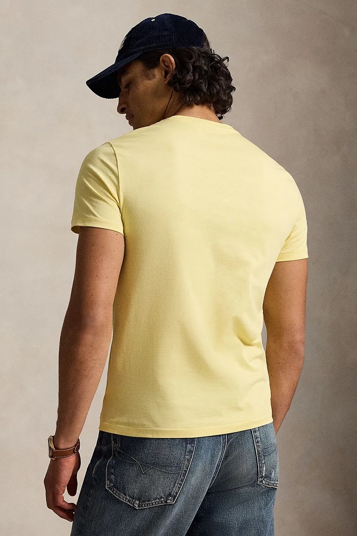 Polo Ralph Lauren tricou basic pentru bărbați din bumbac 710671438 galben SS26
