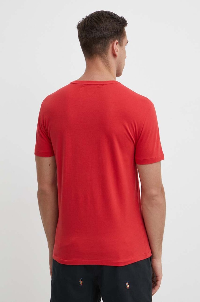 Odzież Polo Ralph Lauren T-shirt basic męski bawełniany 710671438 czerwony