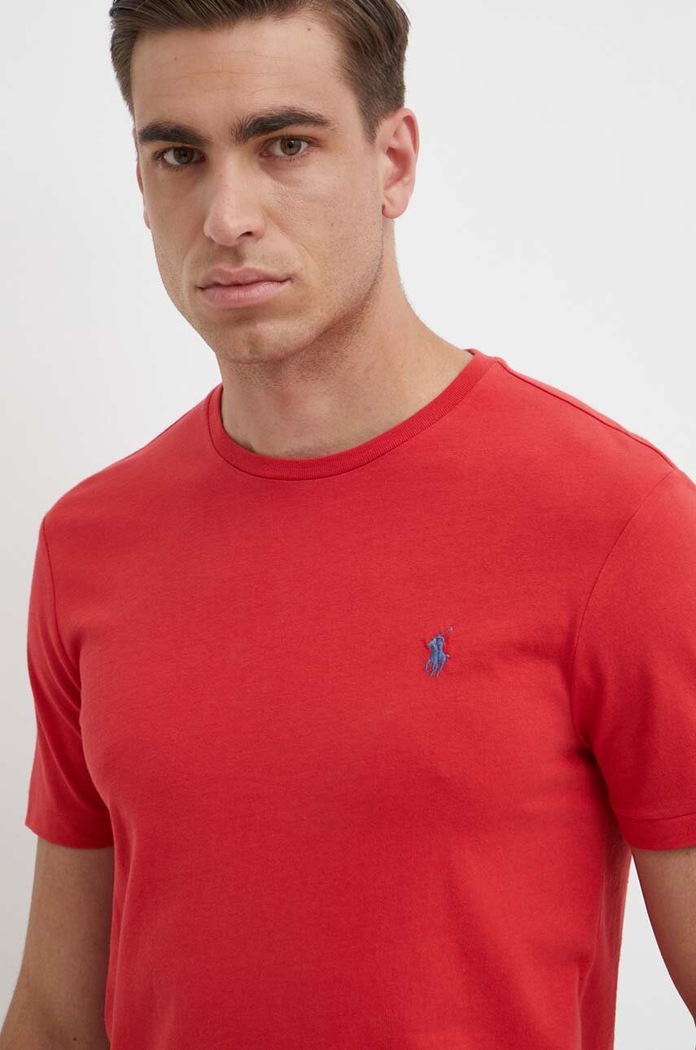 Polo Ralph Lauren T-shirt basic męski bawełniany czerwony 710671438