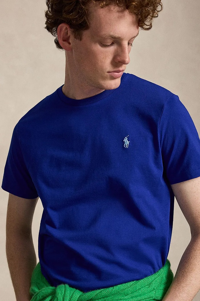 Polo Ralph Lauren basic tričko pánske bavlnené fialová 710671438