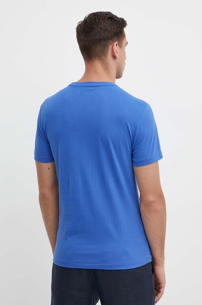 Oblečení Polo Ralph Lauren basic tričko pánské bavlněné 710671438 modrá