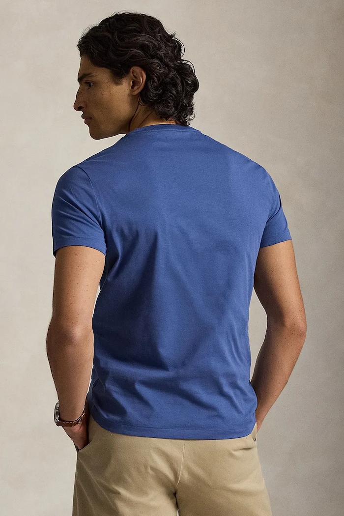 Polo Ralph Lauren T-shirt basic męski bawełniany 710671438 niebieski SS26