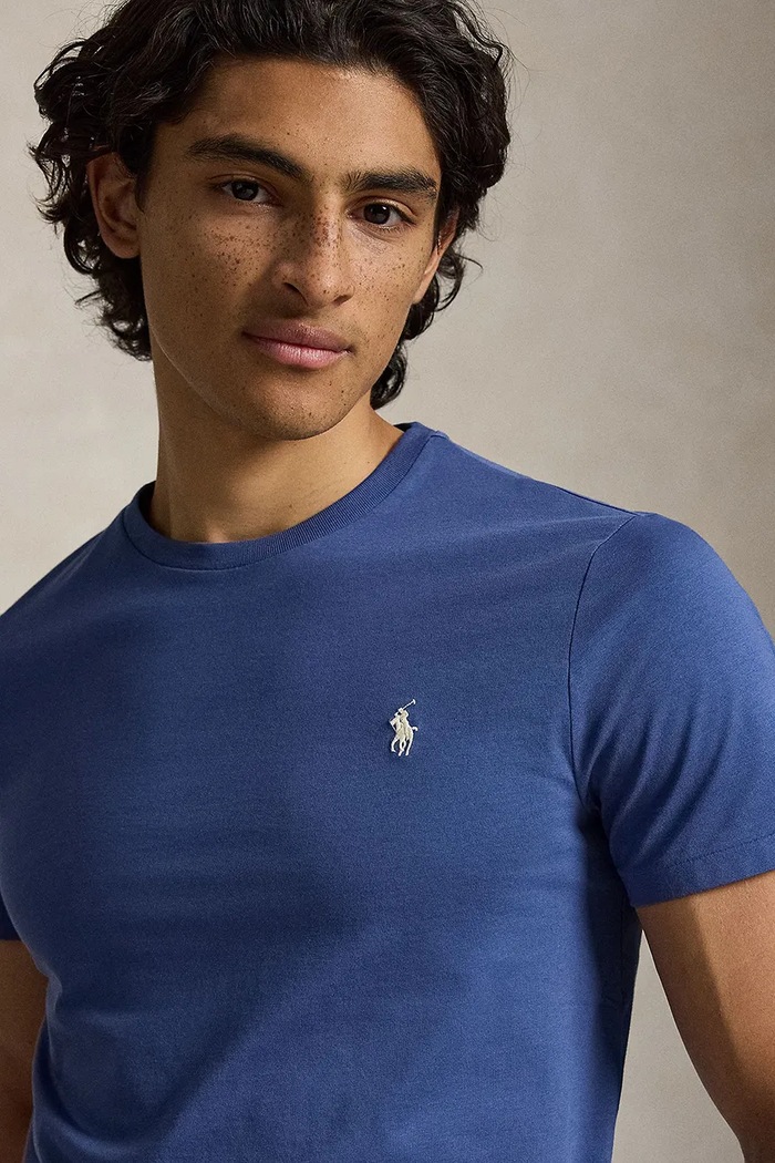 Polo Ralph Lauren T-shirt basic męski bawełniany niebieski 710671438
