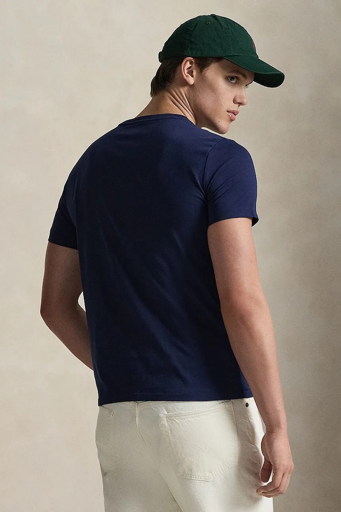 Polo Ralph Lauren basic t-shirt βαμβακερό ανδρικό 710671438 σκούρο μπλε SS26