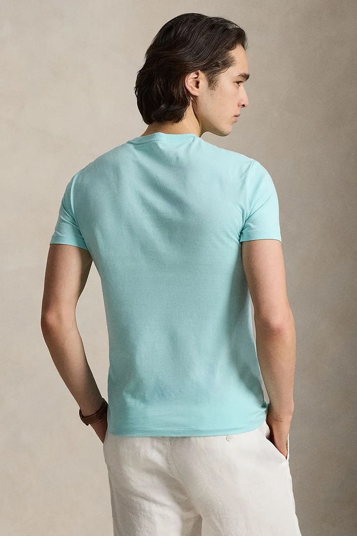 Polo Ralph Lauren βασικό t-shirt βαμβακερό ανδρικό 710671438 τιρκουάζ SS26