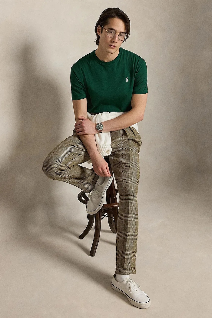 Îmbrăcăminte Polo Ralph Lauren tricou basic pentru bărbați din bumbac 710671438 verde