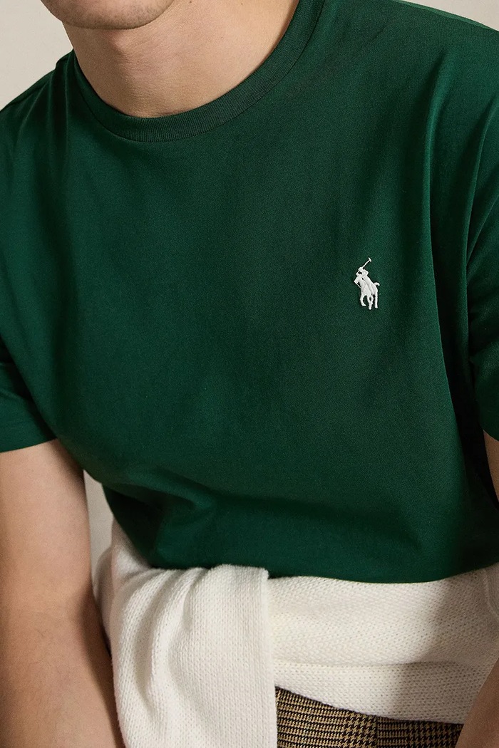 Polo Ralph Lauren tricou basic pentru bărbați din bumbac verde 710671438