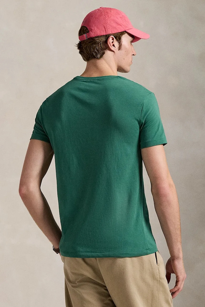 Polo Ralph Lauren tricou basic pentru bărbați din bumbac 710671438 verde SS26