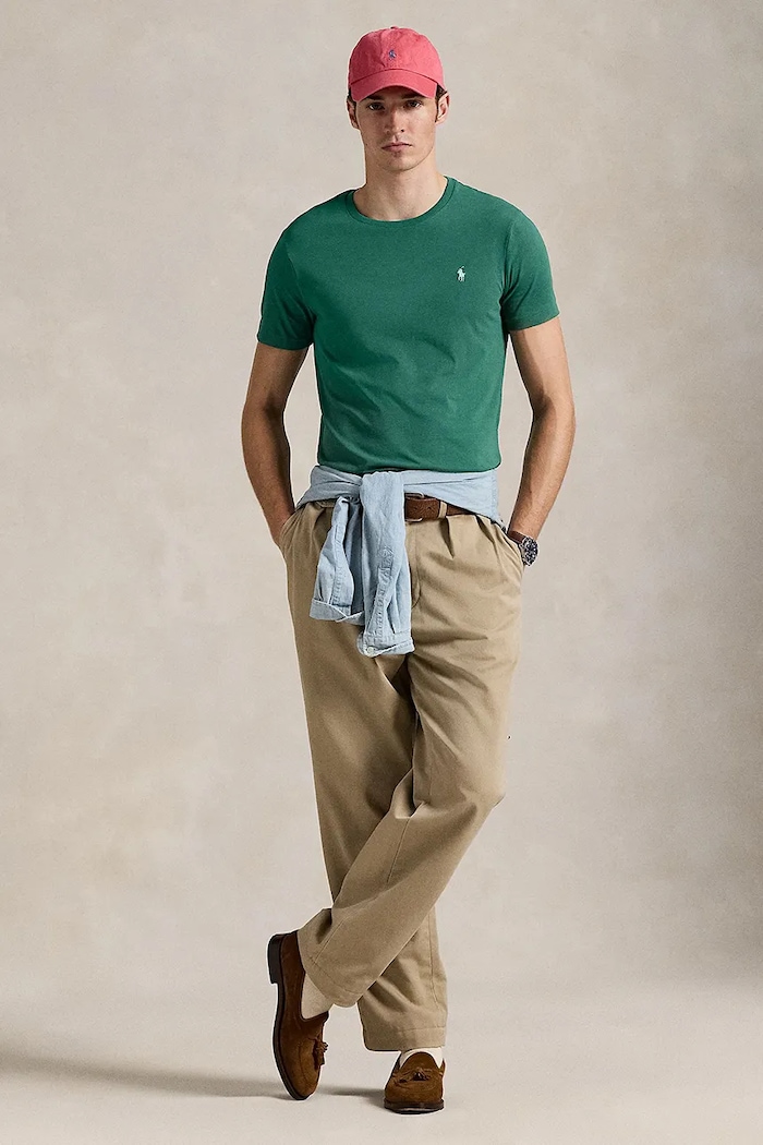 Îmbrăcăminte Polo Ralph Lauren tricou basic pentru bărbați din bumbac 710671438 verde