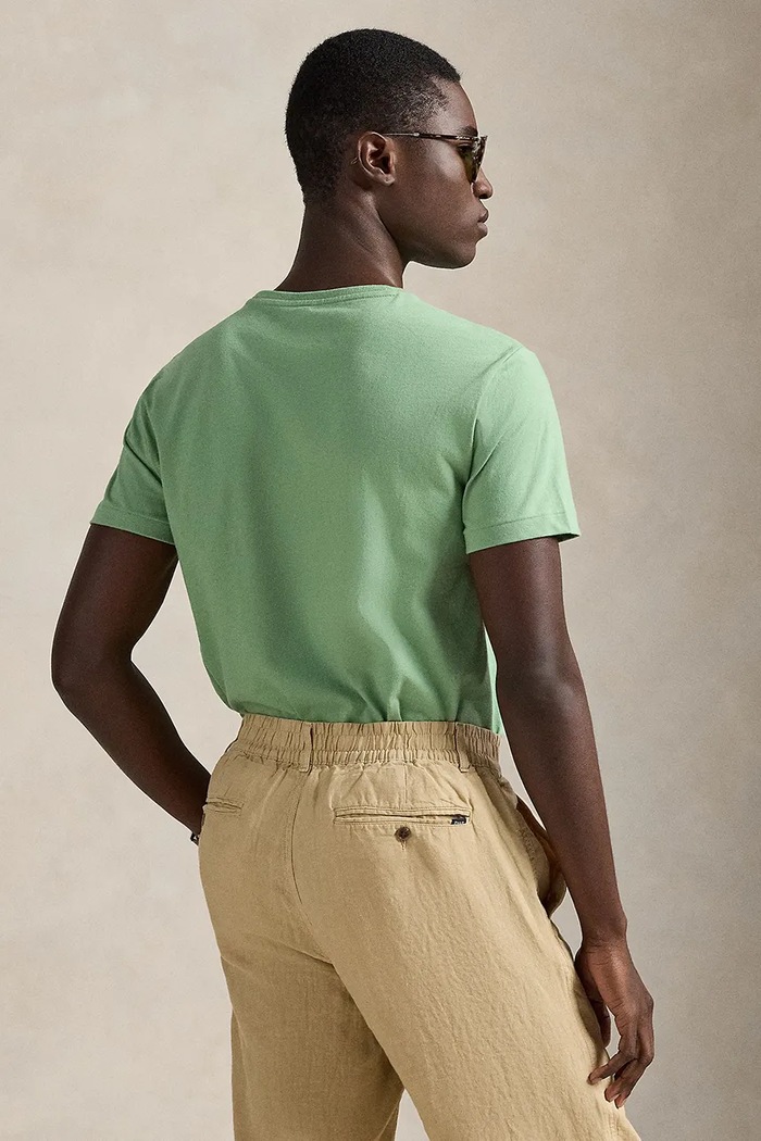 Polo Ralph Lauren βασικό t-shirt βαμβακερό Ανδρικό 710671438 πράσινο SS26