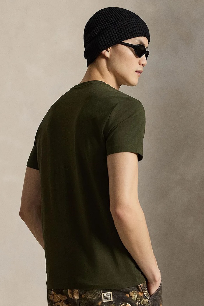 Polo Ralph Lauren T-shirt basic męski bawełniany 710671438 zielony SS26