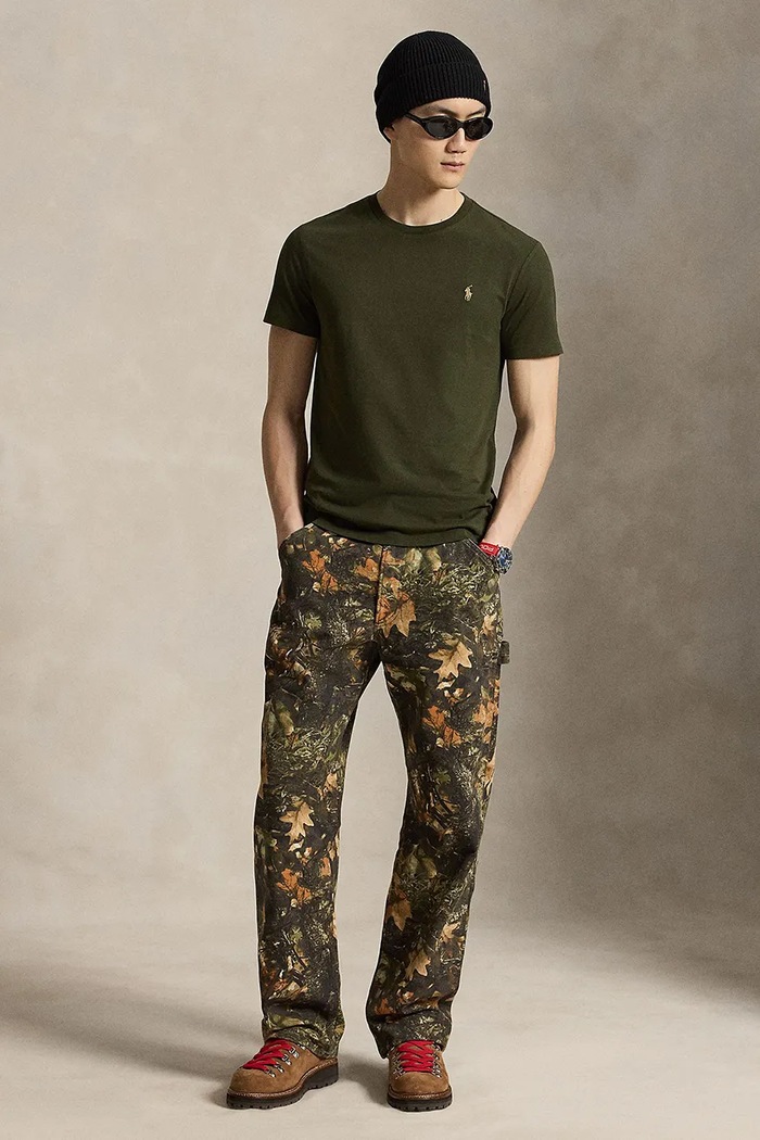 Odzież Polo Ralph Lauren T-shirt basic męski bawełniany 710671438 zielony