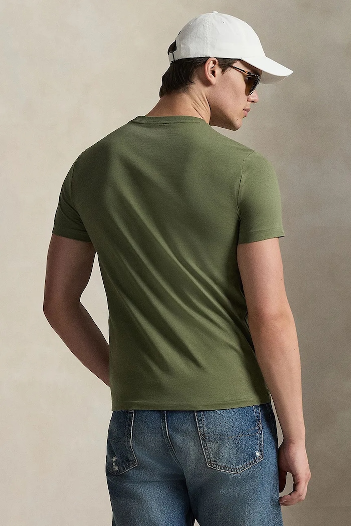 Polo Ralph Lauren tricou basic din bumbac pentru bărbați 710671438 verde SS26