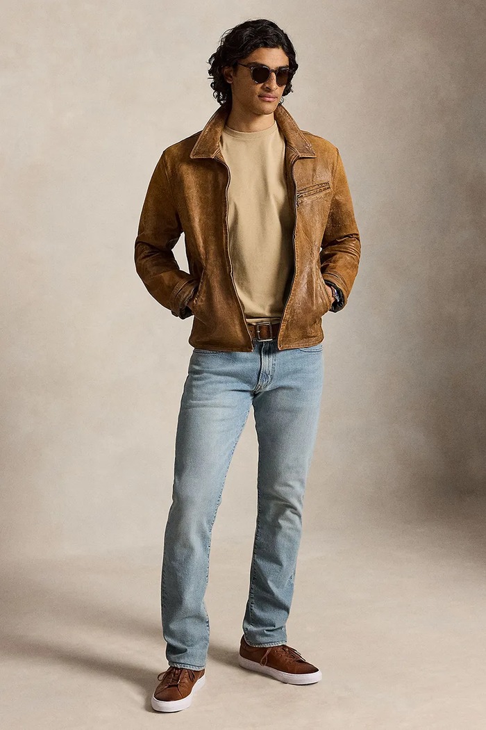 Ρούχα Polo Ralph Lauren μπλουζάκι basic βαμβακερό ανδρικό 710671438 καφέ