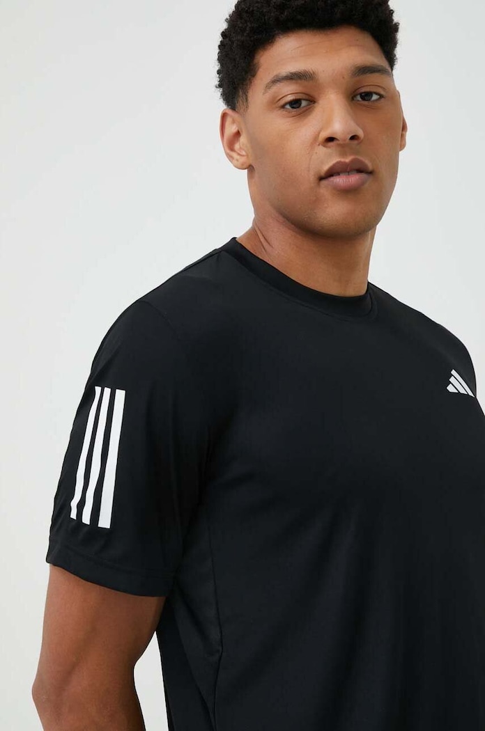 Μπλουζάκι προπόνησης adidas Performance Club κανονικό μαύρο HS3262
