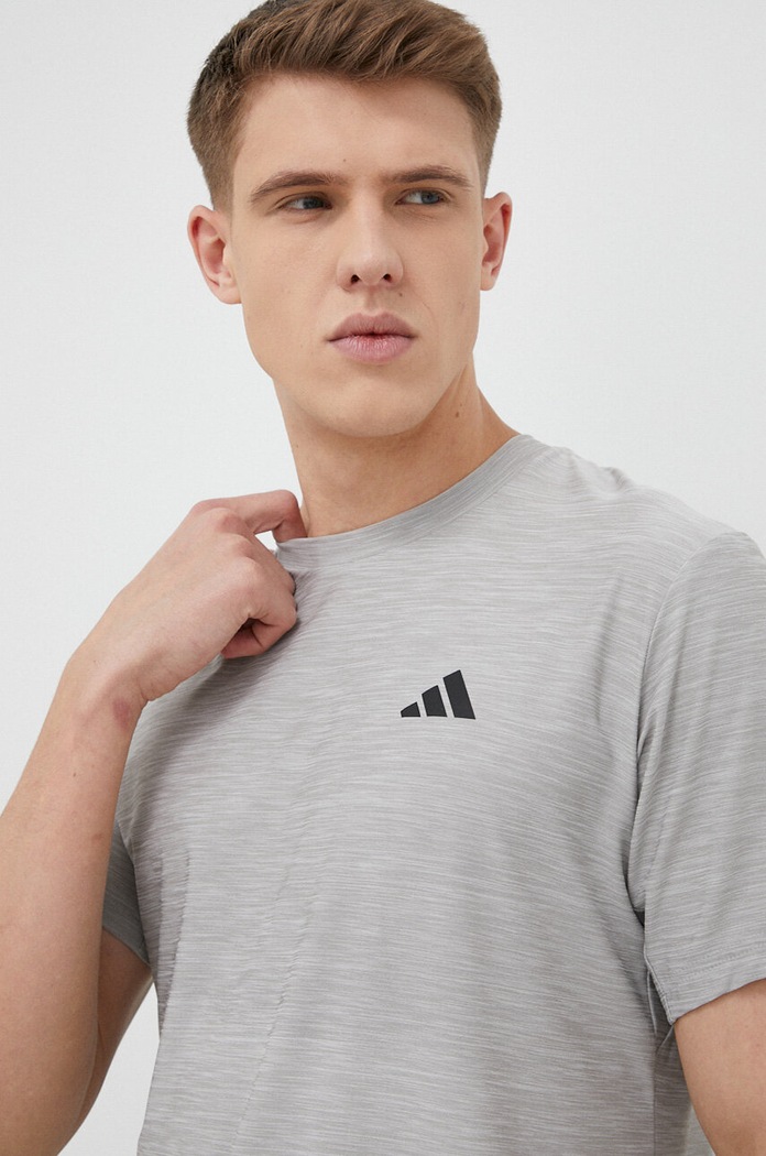 Tréninkové tričko adidas Performance Train Essentials hladký šedá IC7416