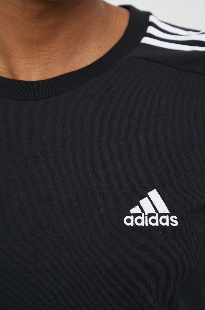 adidas t-shirt bawełniany Essentials IC9334 czarny