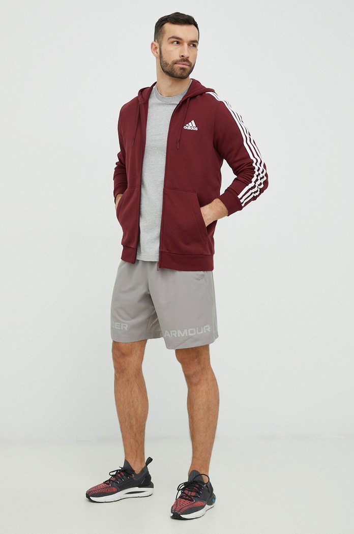 adidas t-shirt bawełniany Essentials IC9337 szary AW24
