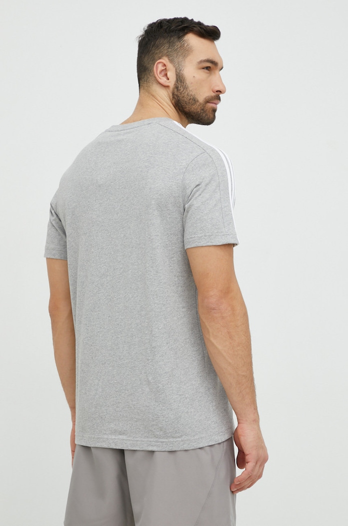 Odzież adidas t-shirt bawełniany Essentials IC9337 szary