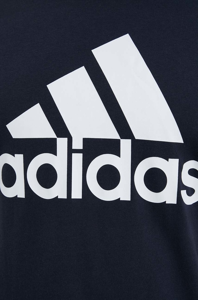 Bavlněné tričko adidas IC9348 námořnická modř