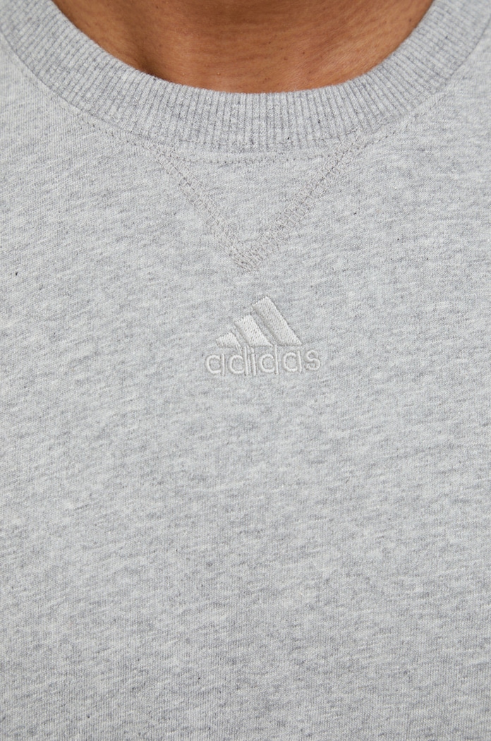 Pamučna majica adidas IC9789 siva