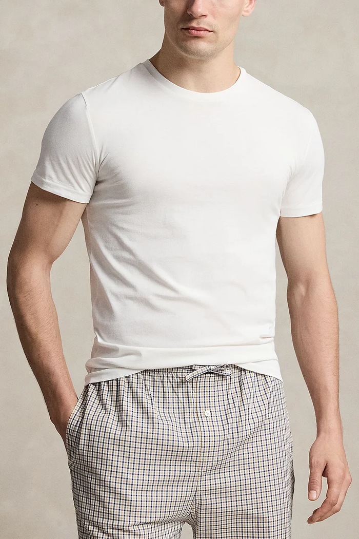 Polo Ralph Lauren T-shirt basic męski bawełniany 3-pack 714830304 biały SS26