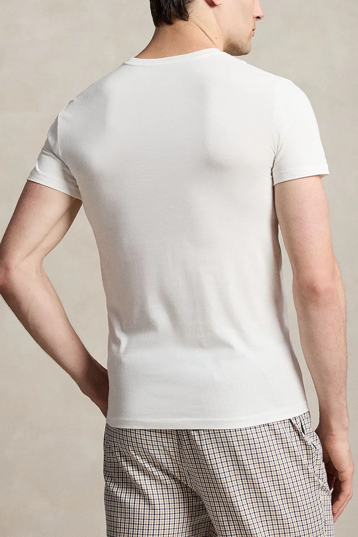 Odzież Polo Ralph Lauren T-shirt basic męski bawełniany 3-pack 714830304 biały