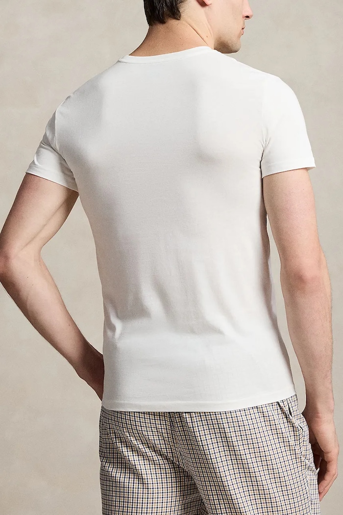 Odzież Polo Ralph Lauren T-shirt basic męski bawełniany 3-pack 714830304 biały