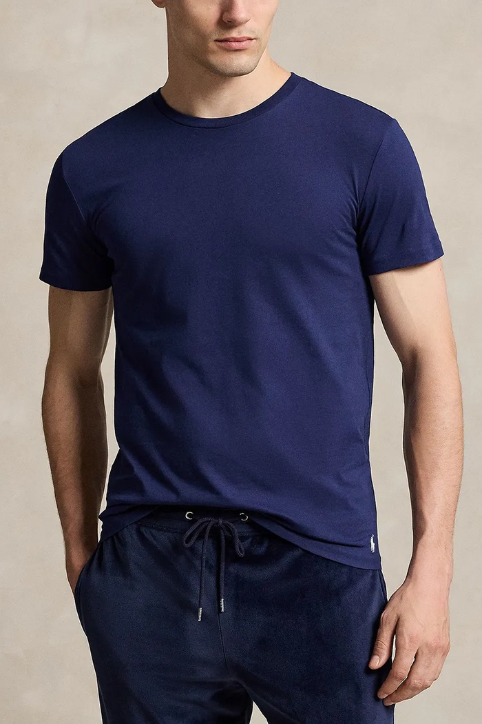 Polo Ralph Lauren T-shirt basic męski bawełniany 3-pack 714830304 granatowy SS26